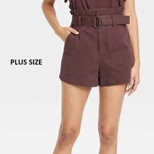 NWT Oxford Brown Utility Shorts, A New Day, 18